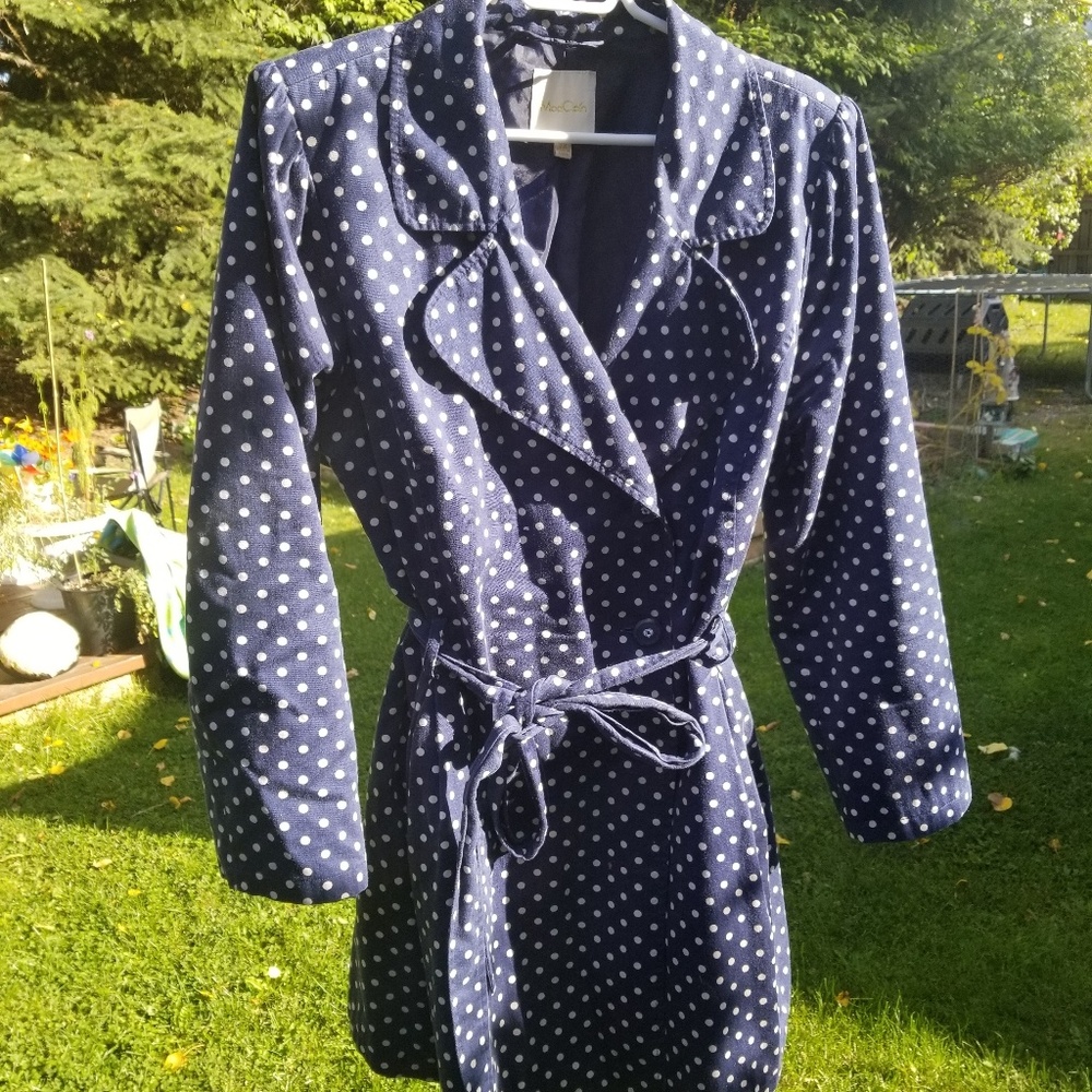 MODCLOTH PLUS SIZE DOTTED TRENCH